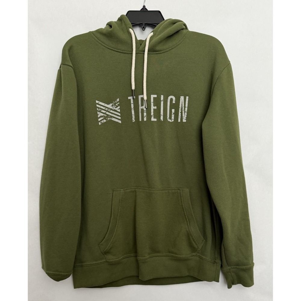 Men's Treign sweatshirt hoodie Army Green CrossFit Large